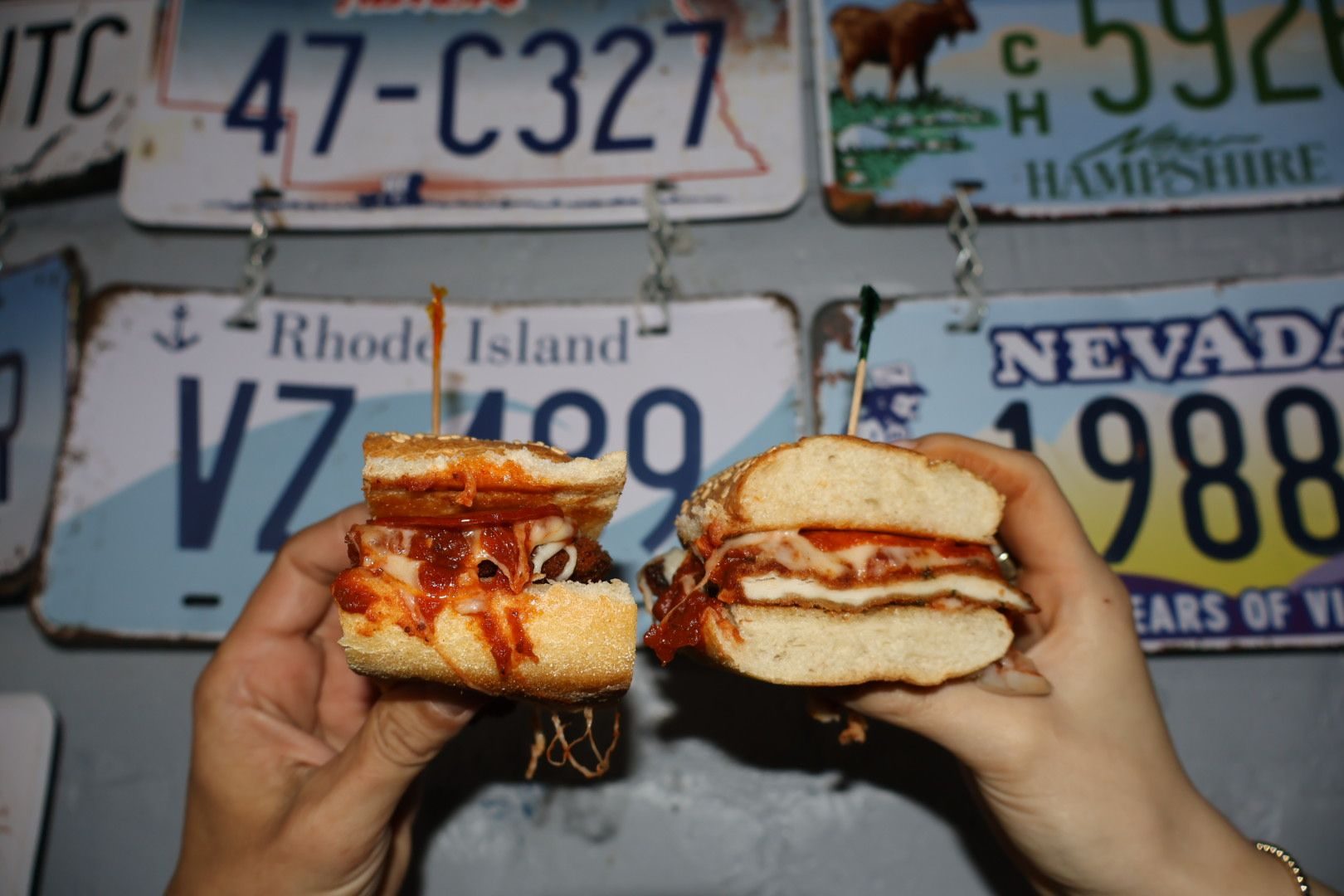 Chicken parm sliders at River Street Garage